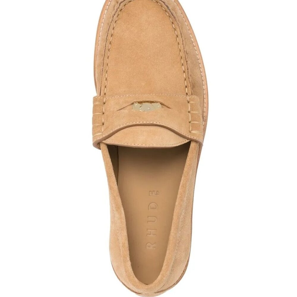 Rhude Suede Penny Loafers Made In Italy Size 9 - Picture 2 of 4
